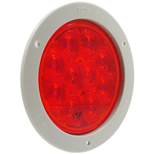 VSM4467 4-inch 10-diode red stop/tail/turn signal lamp with grey flange