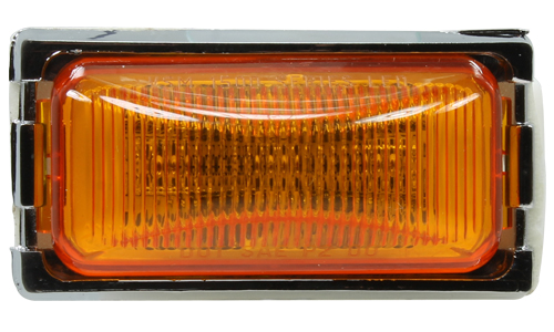 VSM1581AK 2.5-inch 2 diode amber clearance/marker lamp with VSM9381 chrome bracket and VSM9122 pigtail harness