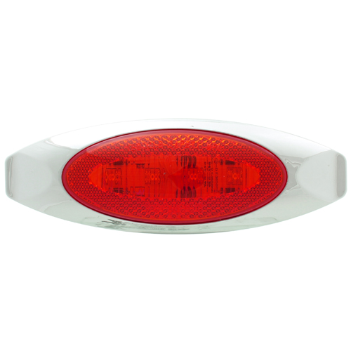 VSM2015 ML2K Red LED Lamp with Reflex Lens and Chrome Bezel