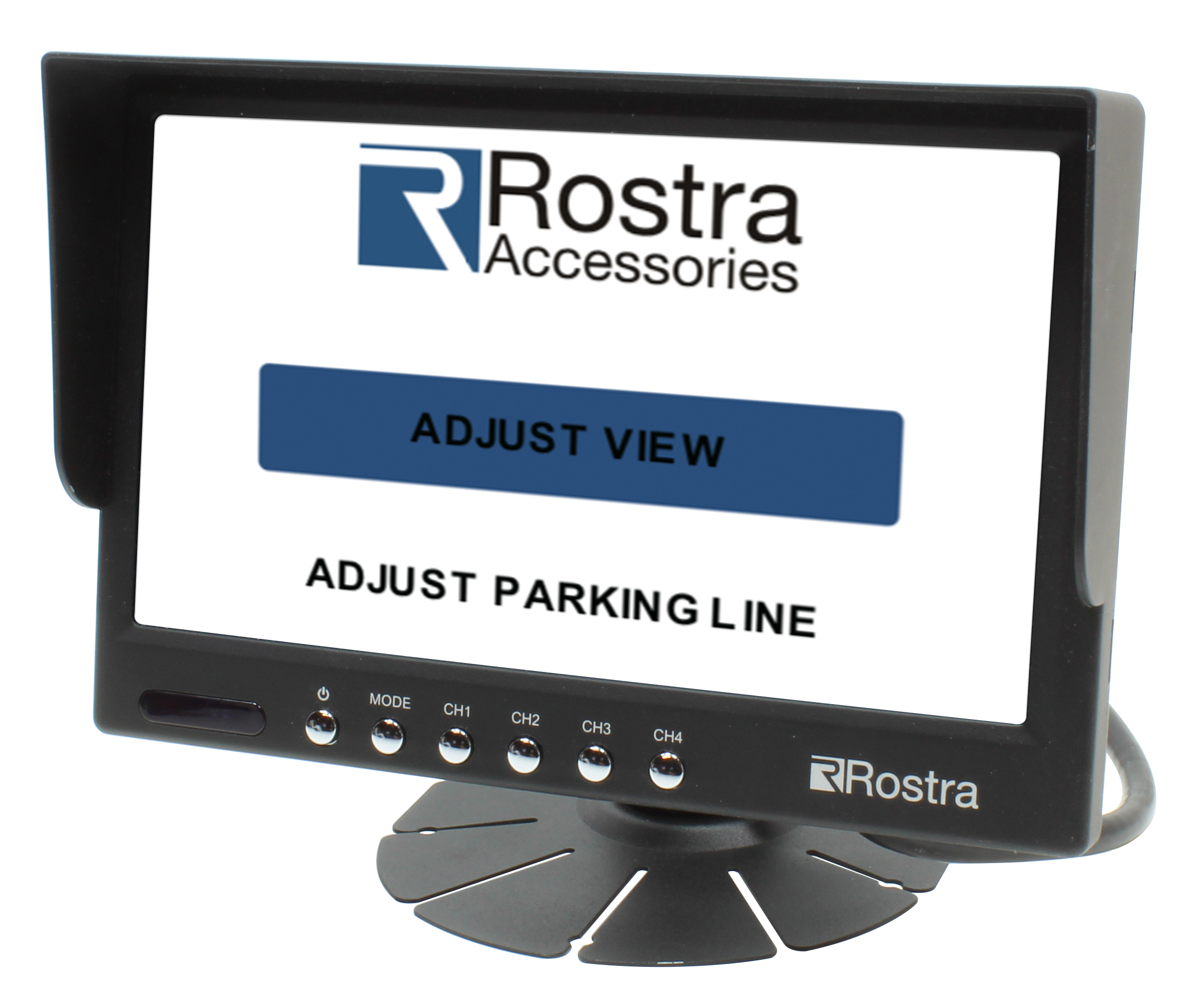Adjustable parking guidelines can be updated as needed to match the height and width of the vehicle