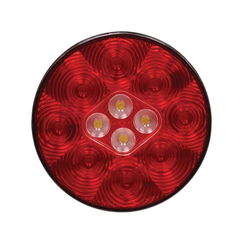 4440BU 4-inch Round Red S/T/T Lamp with Backup Lamp