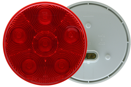 An image of a 4-inch LED light for heavy truck applications featuring popular 6-diode design