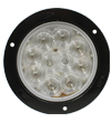 4458AC 10-Diode Amber Auxiliary Lamp with Clear Lens and Black Flange Mount
