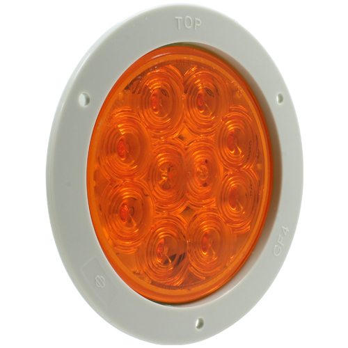VSM4467A 4-inch 10-diode amber auxiliary lamp with grey flange