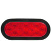 6454 6-inch Oval Red S/T/T Lamp with Grommet and Pigtail