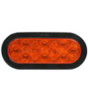 6454A 6-inch Oval Amber Auxiliary Lamp with Grommet and Pigtail
