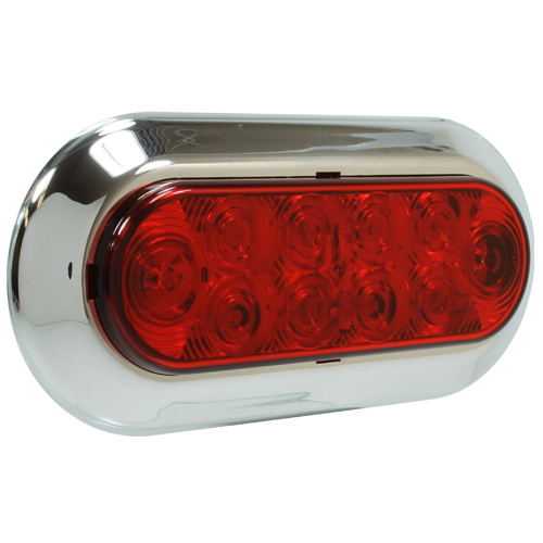 VSM6456 surface-mount 6-inch 10-diode red stop/tail/turn signal lamp with chrome bezel