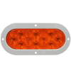 6457A 6-inch Oval Amber Auxiliary Lamp with Grey Flange Mount