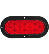 6458 6-inch Oval Red S/T/T Lamp with Black Flange Mount