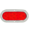 6459 6-inch Oval Red S/T/T Lamp with Chrome Flange Mount