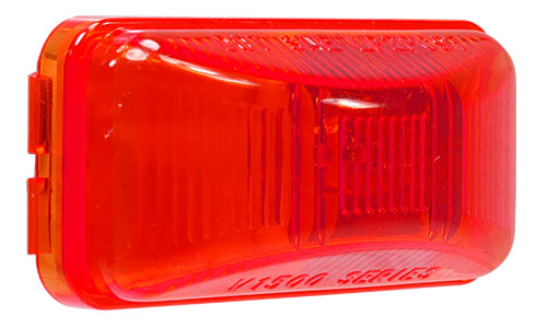 VSM1500 Red Rectangular Sealed One Bulb Lamp