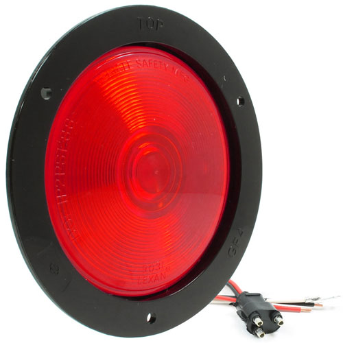 VSM4058 4-inch stop/tail/turn signal lamp with black flange and pigtail harness